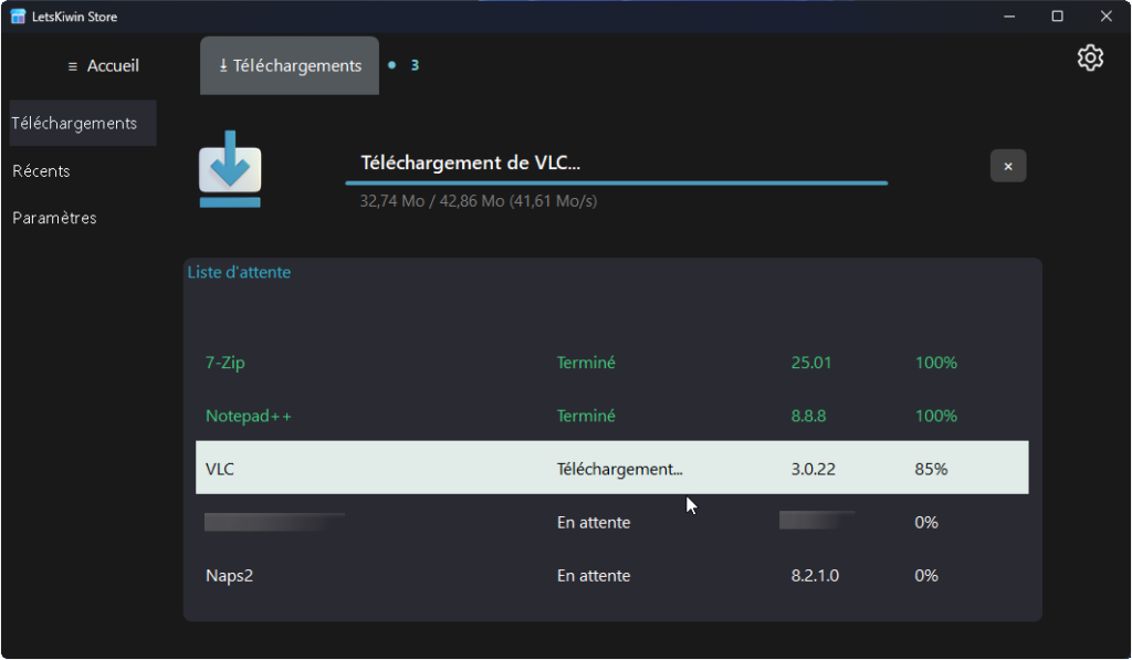 Store d'application entreprise - compagny portal liste d'attente
